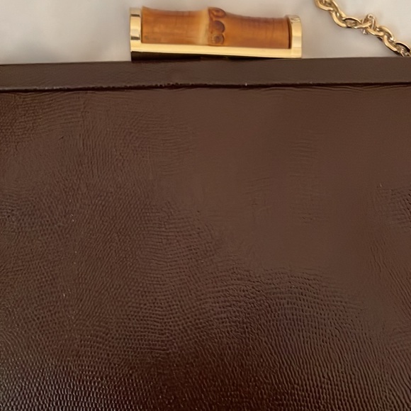 NEW Ann Taylor brown leather purse with gold chain. - Picture 11 of 12